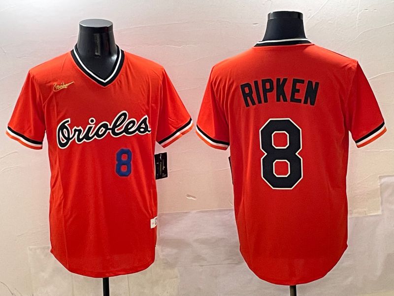 Men Baltimore Orioles 8 Ripken Orange Game Nike 2025 MLB Jersey style 4255